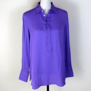 Polo Ralph Lauren Purple Silk Top Size M NWT